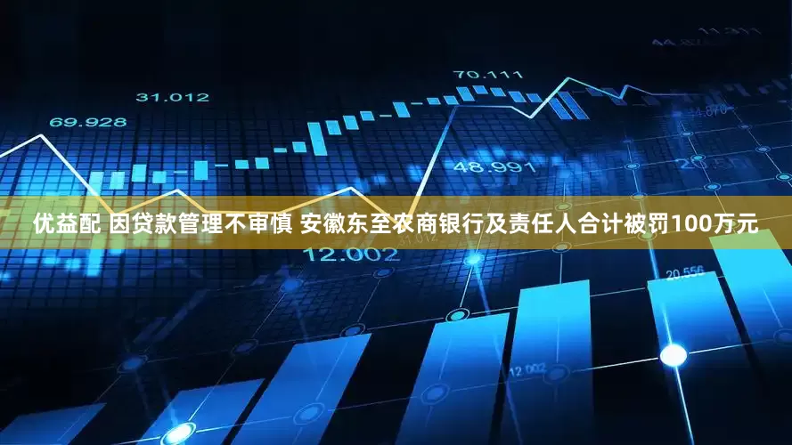 优益配 因贷款管理不审慎 安徽东至农商银行及责任人合计被罚100万元